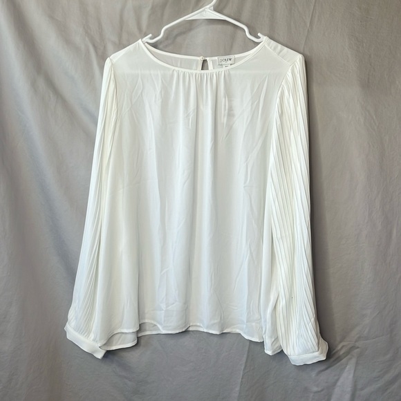 J. Crew Factory Pleated-Sleeve Top - Picture 2 of 7